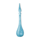 Carafe Empoli en verre bleu travaillé en remous