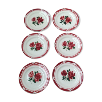 Lot de 6 assiettes à dessert Digoin
