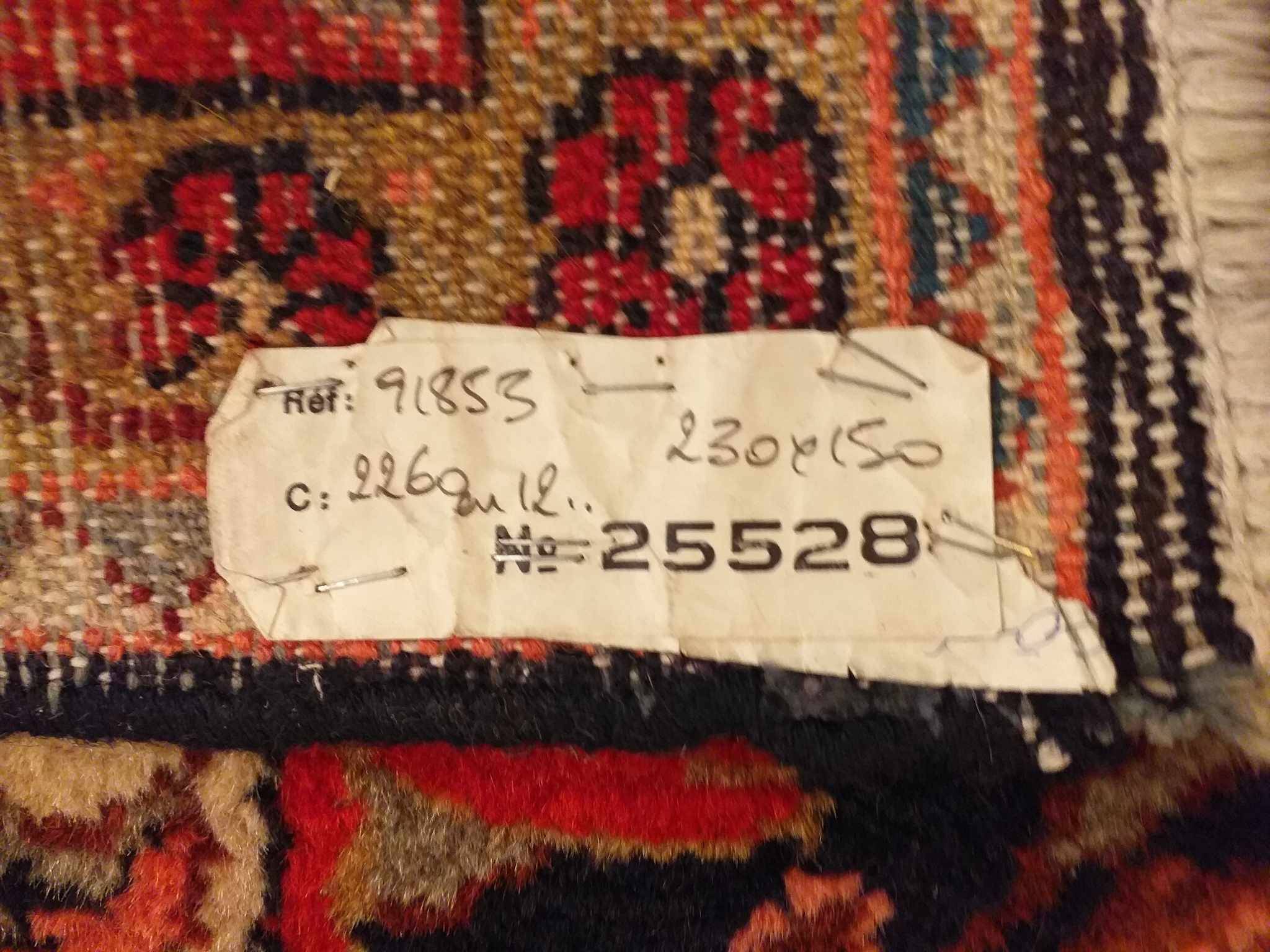 Handmade Tabriz Persian rug 230x150cm