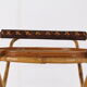 Italian bamboo and leather serving table 1960