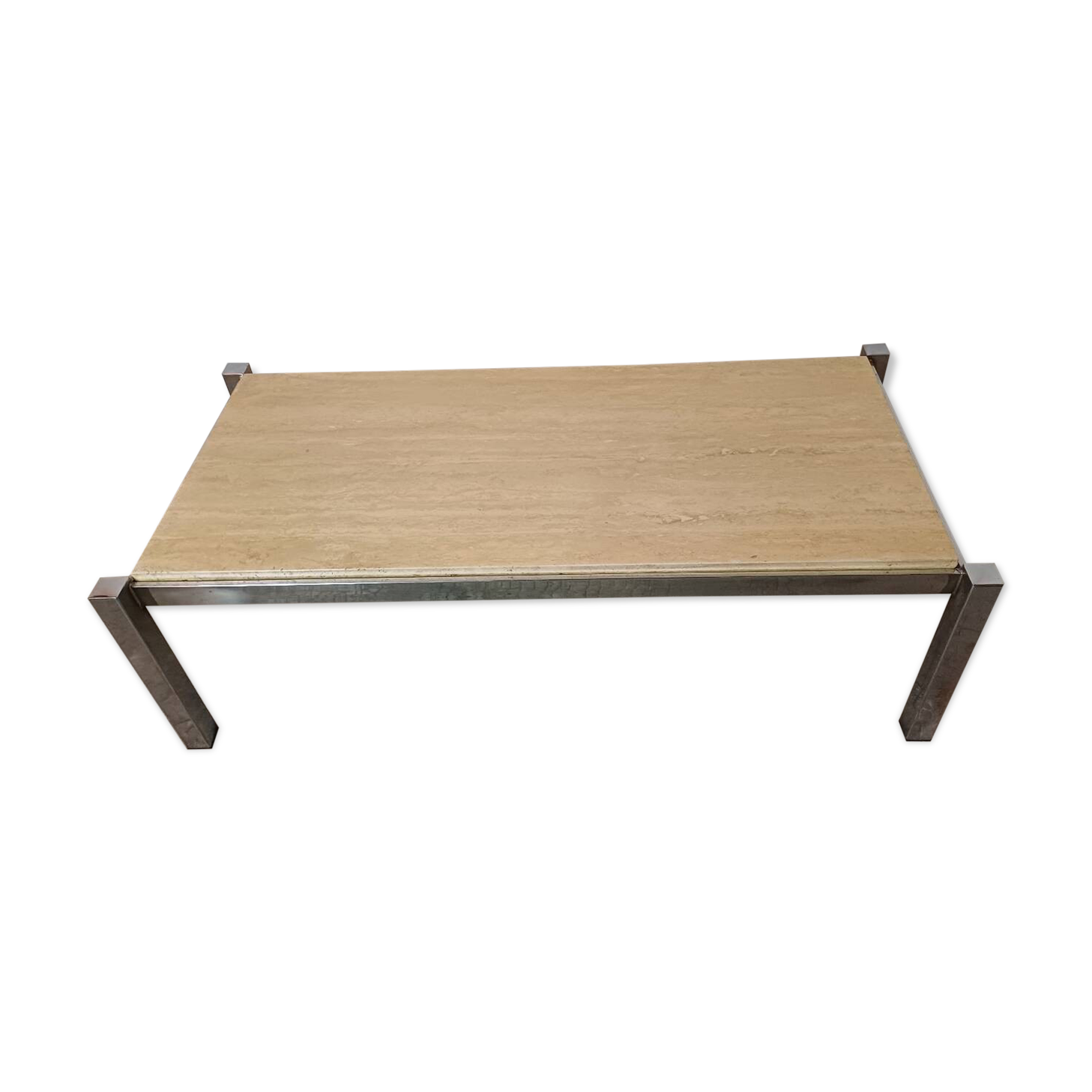 Table basse travertin vintage