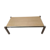Table basse travertin vintage