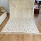 Berber carpet Beni Ouarain with black polka dots and relief 160x260