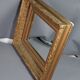 Mirror and old frame with keys gilded stucco wood 44,5x40 cm, leafing 28,5x23,5 cm