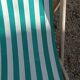 Transat chilienne pliante bois tissus rayures vertes salon jardin