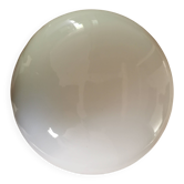 Ceiling light. Rounded dome fixture. Vintage 1970. White glass globe.