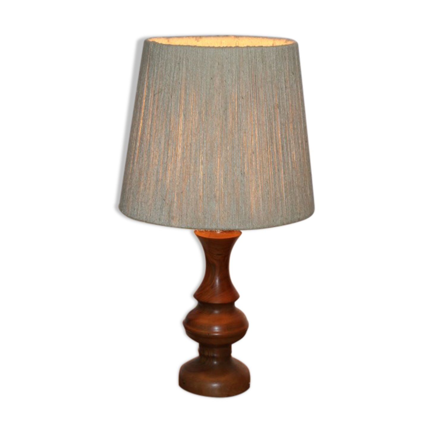 Wood lamp with rope shade 640mm