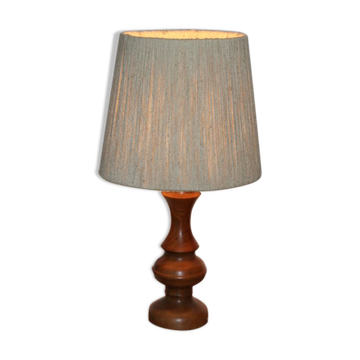 Lampe bois avec abat-jour corde 640mm