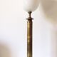 Neo-classical bronze lamp, opaline vasque, 1950