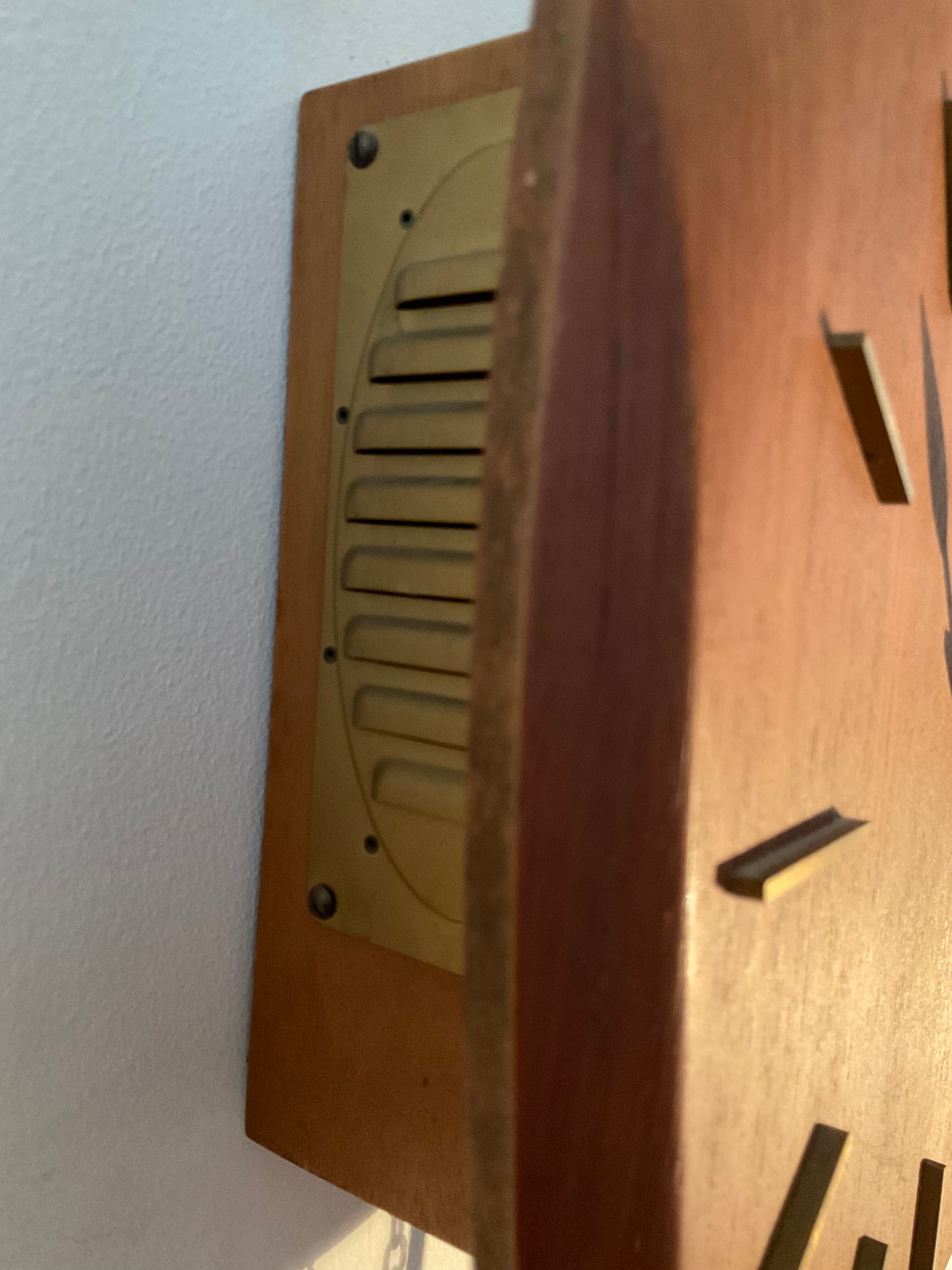 Scandinavian style Junghans teak clock in the 70s