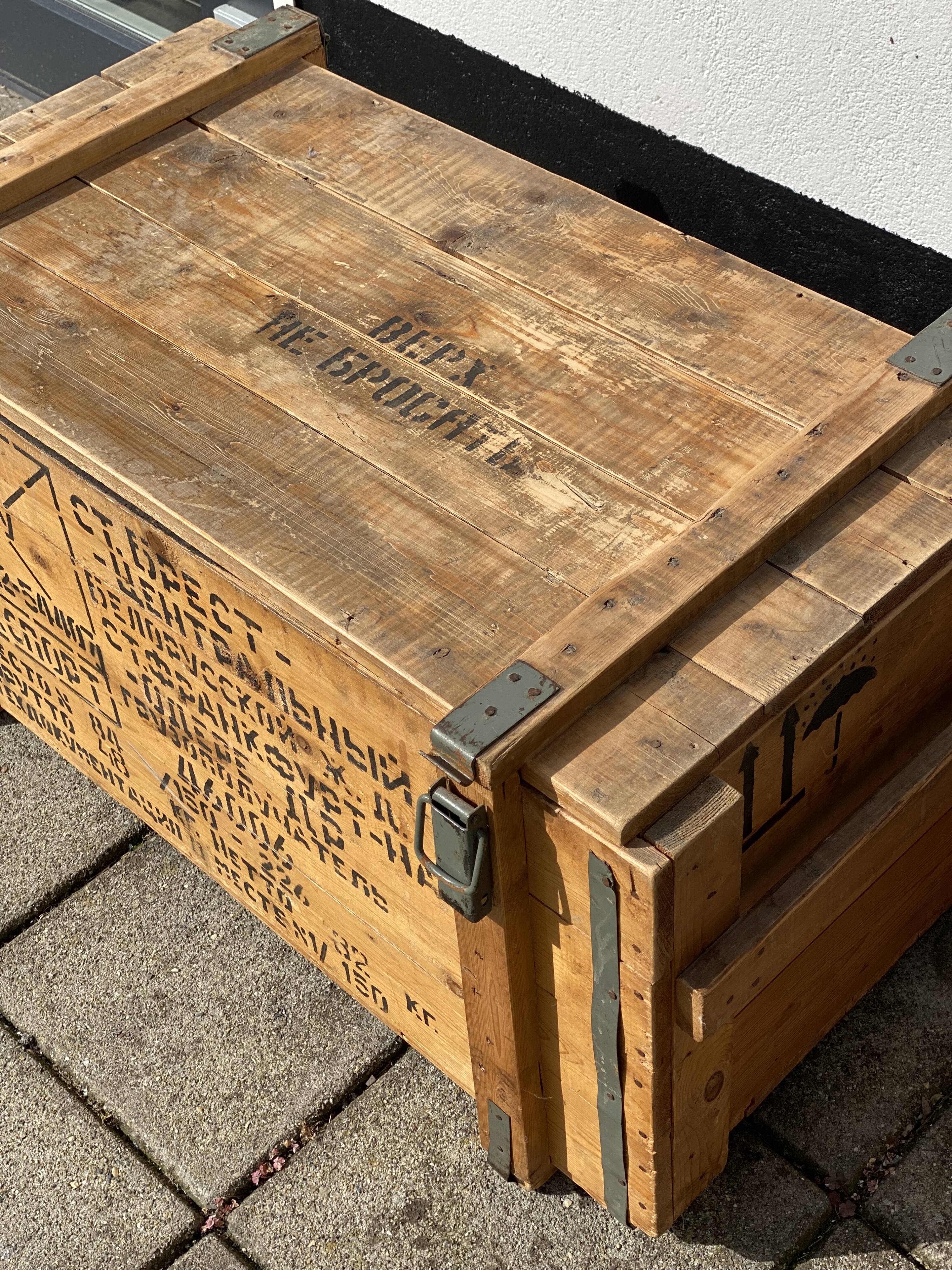 Vintage Russian Military Surplus Gas Mask Crate