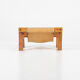 Pair of brutalist chairs in pine and canvas, 1970s