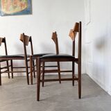 Set of 4 Italian chairs by Gianfranco Frattini.