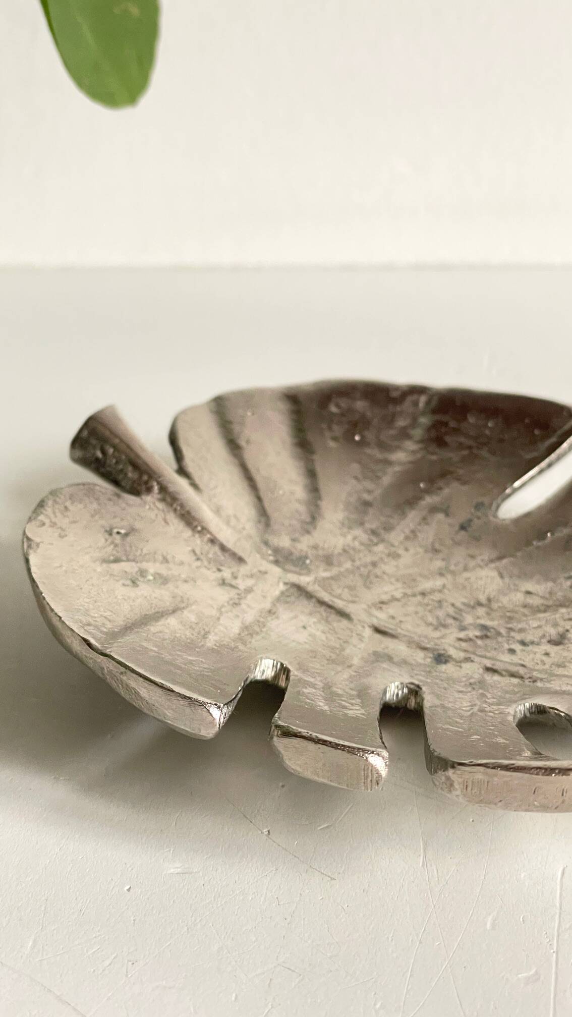 Leaf-shaped metal pocket emptier