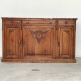 Antique Louis 16 style sideboard, marble