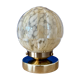 Vintage Art Deco globe table lamp in yellow Clichy glass.