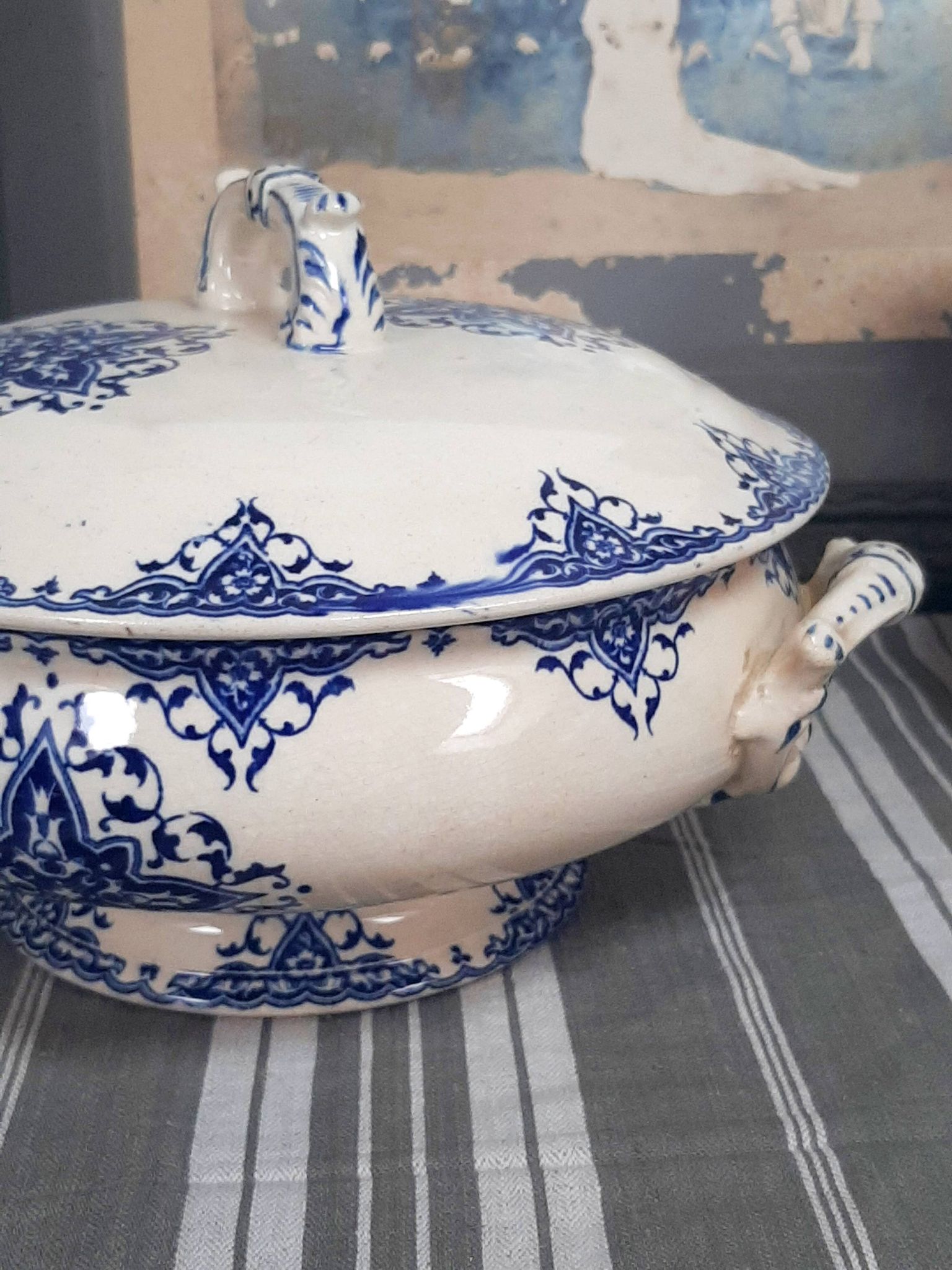 Ironstone soup tureen from the 19th century.