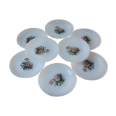 Set of 8 dessert plates Arcopal 70s