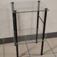 50s metal and glass side table