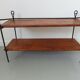 Scandinavian wood and metal shelf 60s 70s