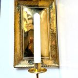 Large ScandiSca Vintage Brass Wall Candle holder  Sconce  height 34 cm