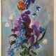 Tableau superbe "bouquet de fleurs champêtre" signé encadré