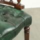 Chaise de bureau Chesterfield de style anglais en cuir vert