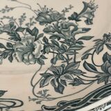 Set of 5 flat plates Longwy model azaleas Art Nouveau
