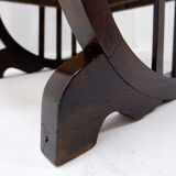 Art Deco armchairs in wood, with cane seat and backrest, circa 1930.