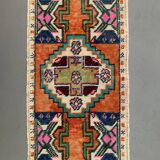 Small Vintage Turkish Rug 81x46 cm, Short Runner, Tribal, Shabby, Mini Carpet