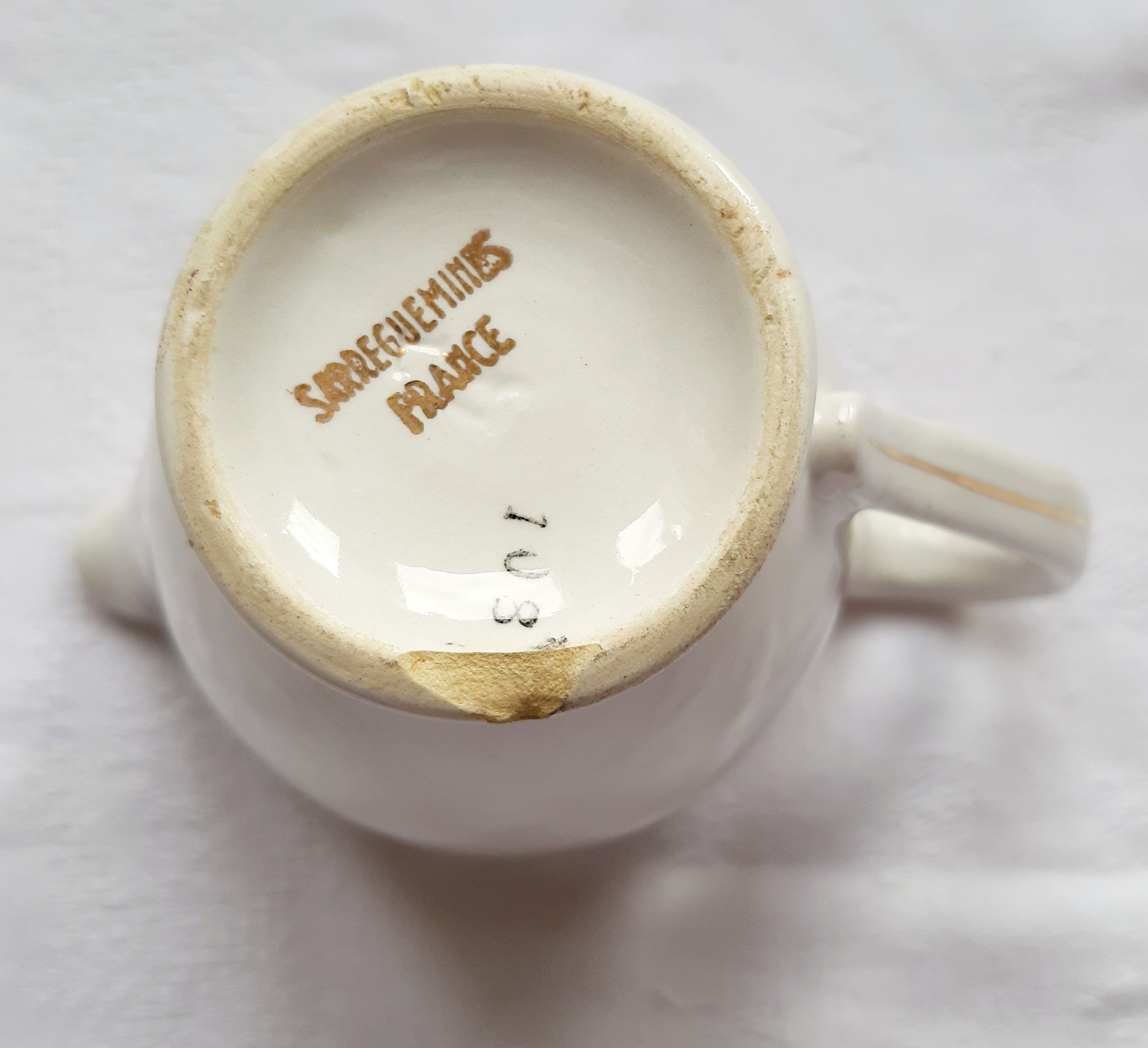 Milk pot edwige true opaque sarreguemines