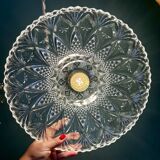 Vintage moulded glass pendant light - tableware collection -