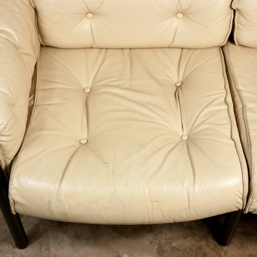 Scandinavian leather sofa by Sven Ellekaer for Coja, 1970