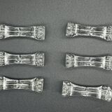 6 porte couteaux en verre stylisé forme de noeud