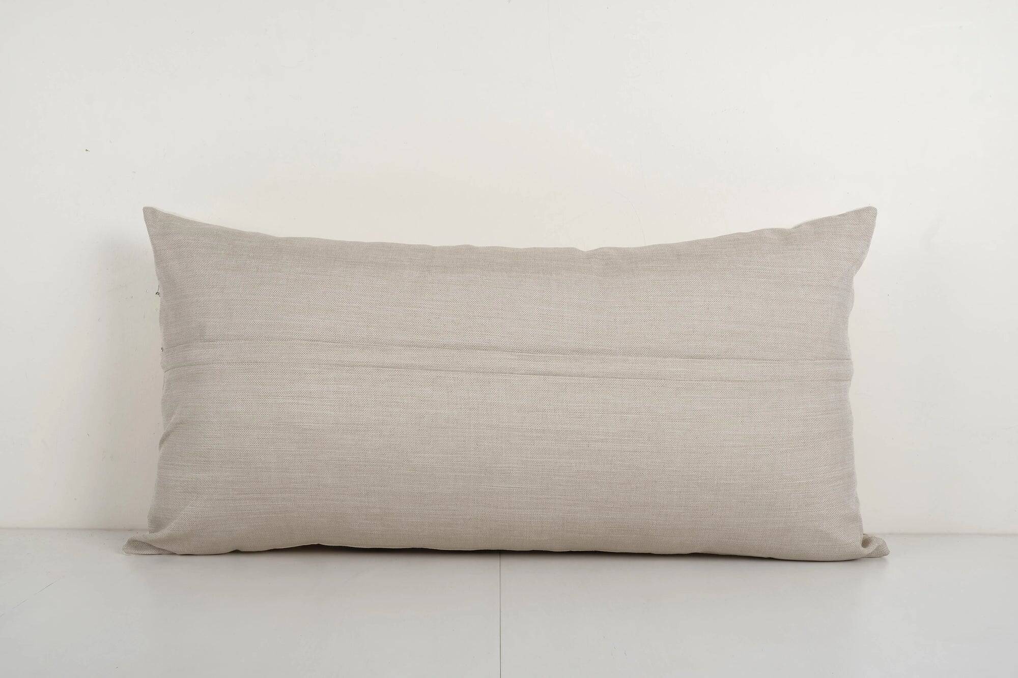 Vintage embroidered cushion cover 46x86 cm