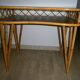 Rattan and wood desk