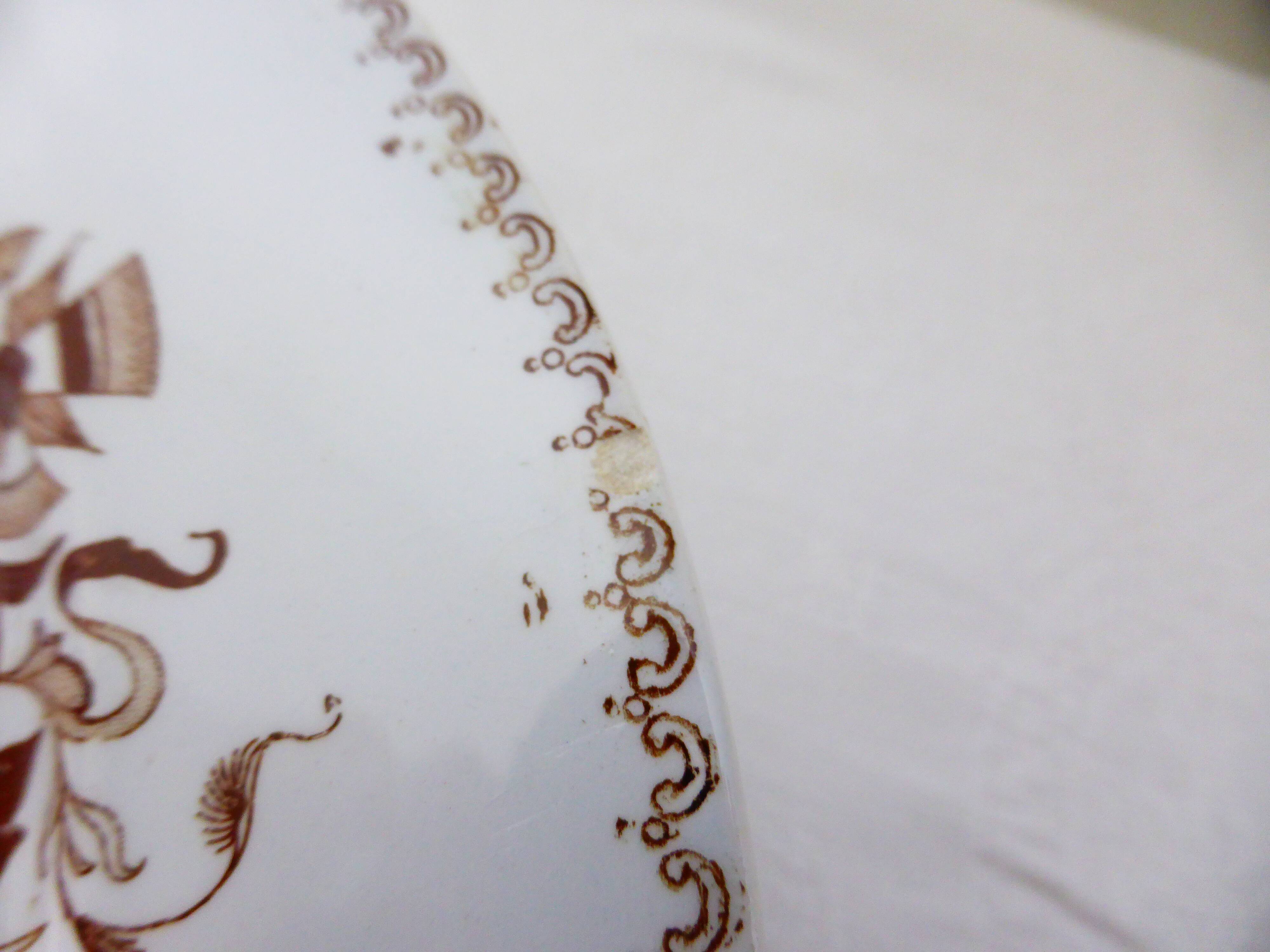 Set of 6 vintage dinner plates from Sarreguemines, Danish model 210412.