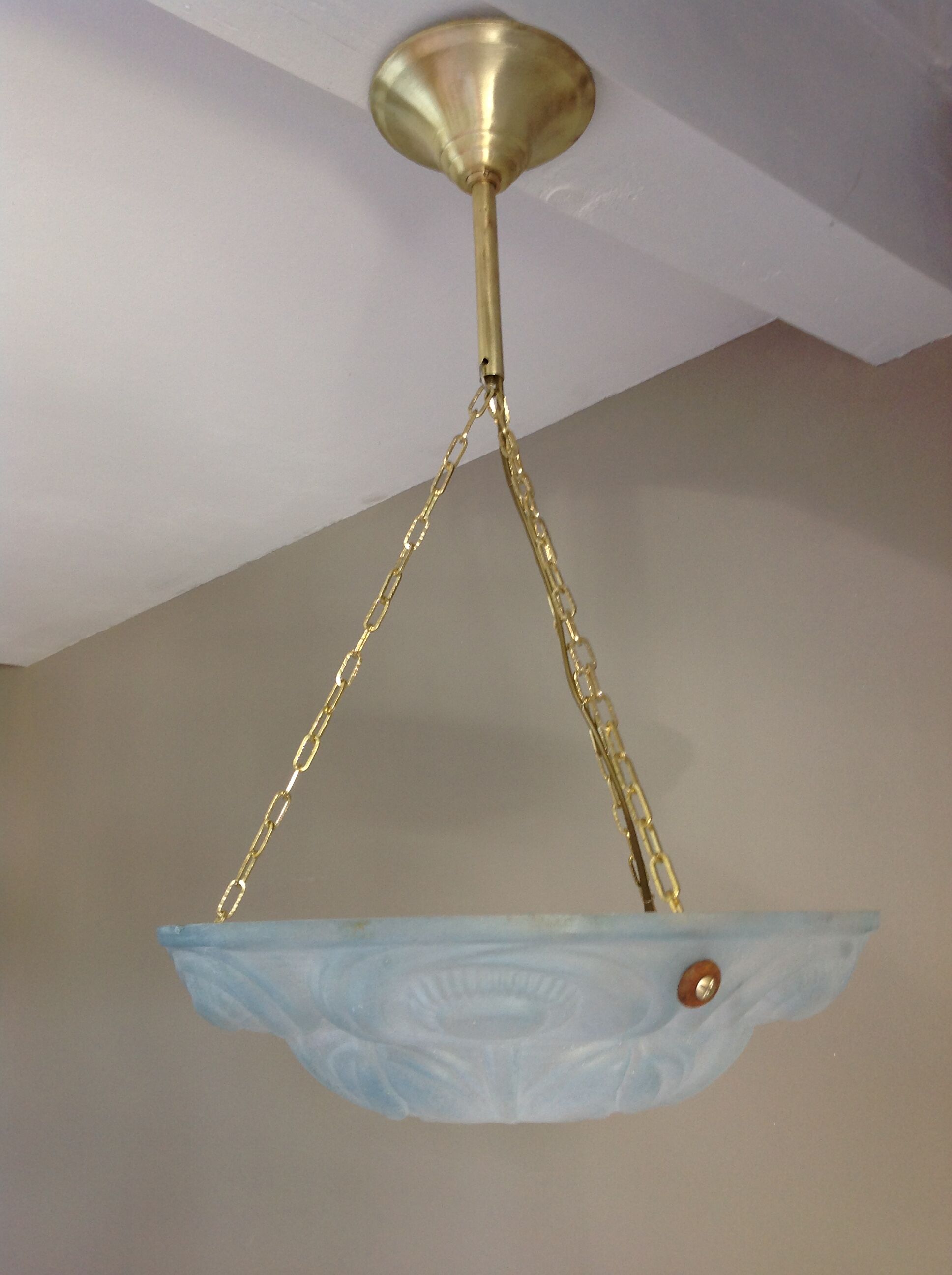 Suspension in glass art deco