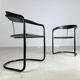 Set of 5 Leather Chairs, Canasta by Arrben Italy Vintage 1980