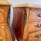 Pair French Rosewood Nightstands, Louis XV Marquetry Bedside Tables
