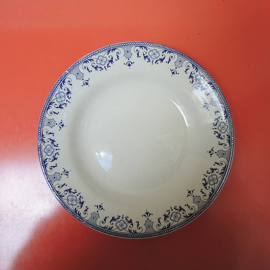 6 Old Creil & Montereau Soup Plates - Lavallière