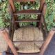 Set of 4 handcrafted rush chairs in solid oak.
