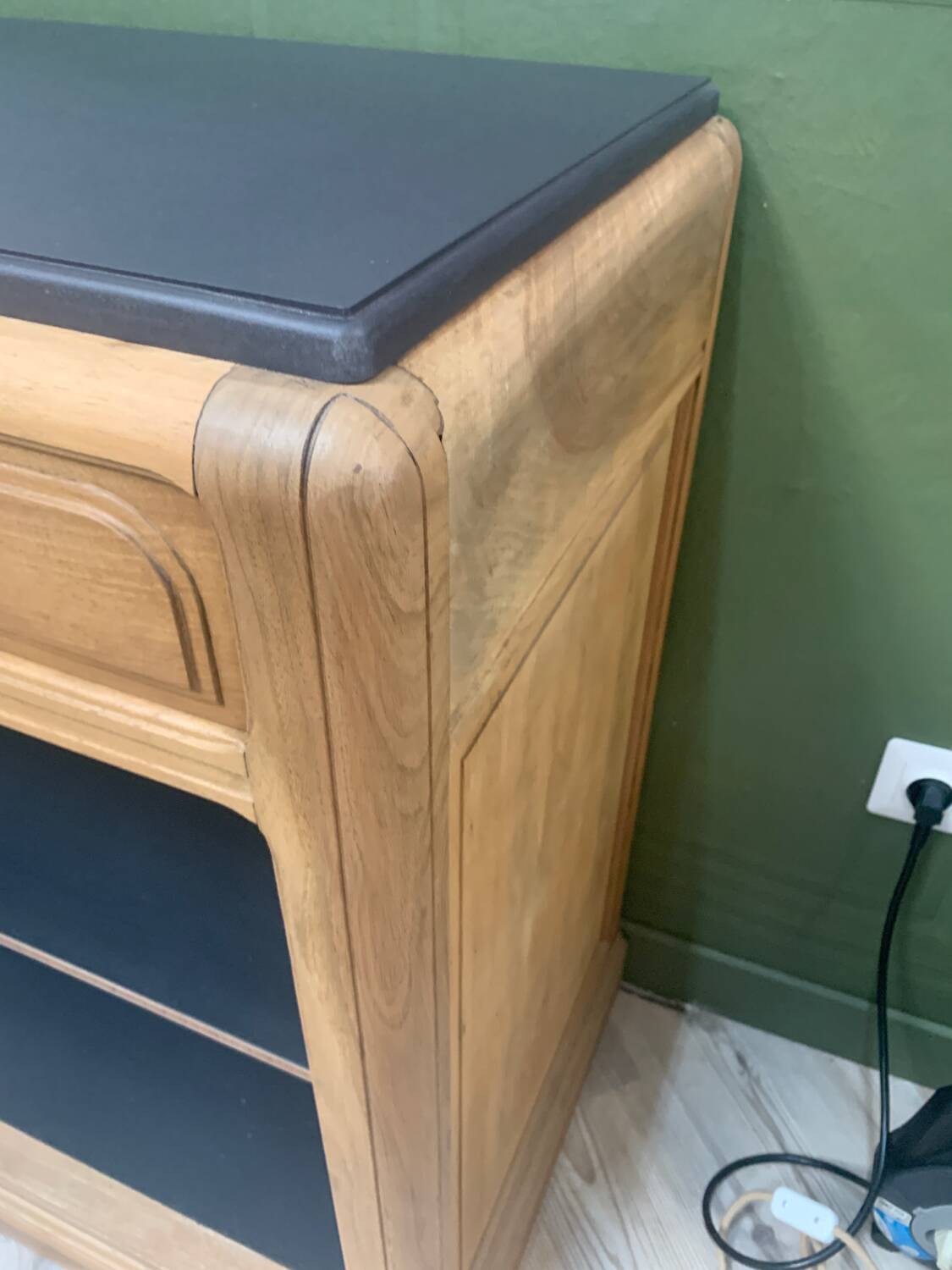 Walnut and black sideboard