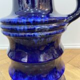 Grand vase par West Germany bleu profond