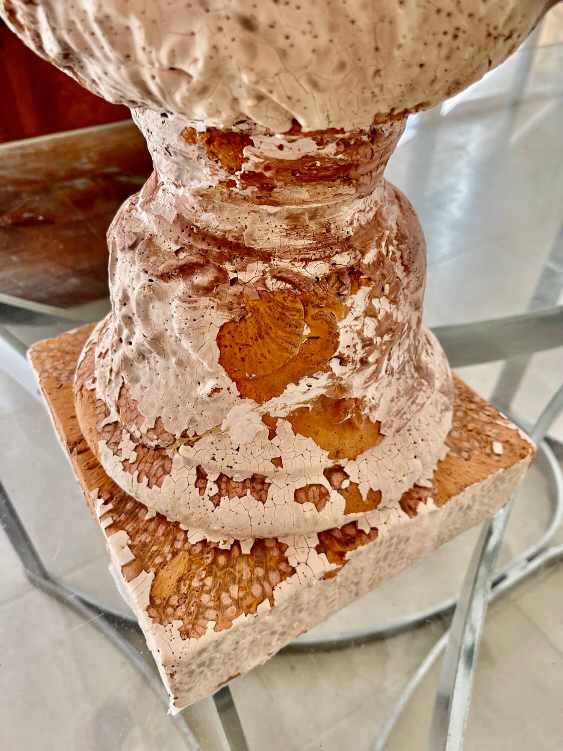 Pair of terracotta vase urns, Spain 19th century