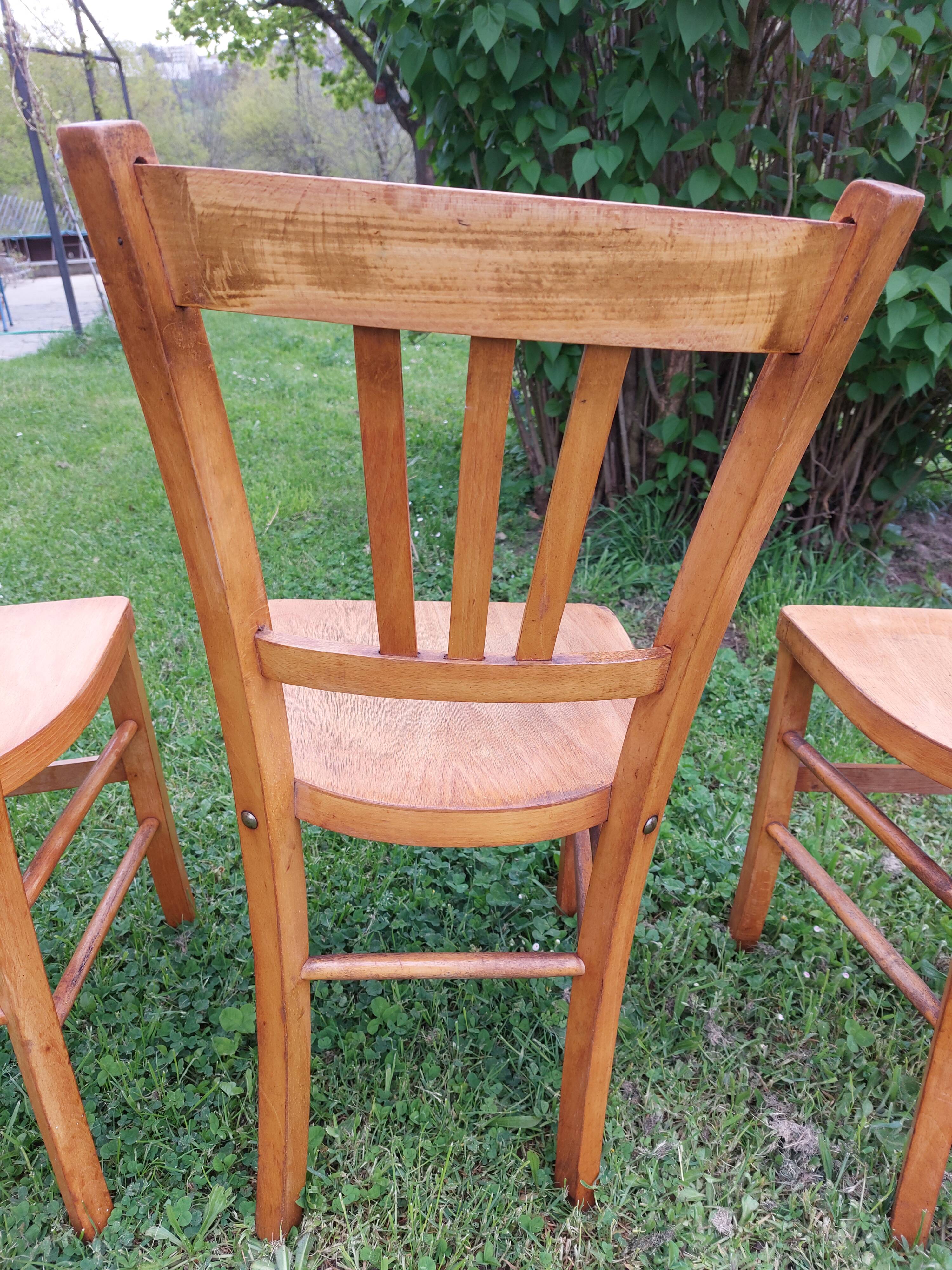 6 sanded bistro chairs
