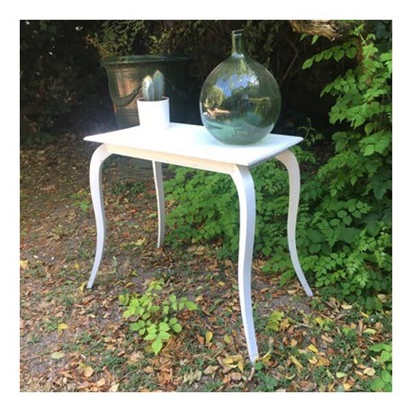 Table console patine blanche Shabby