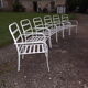 6 fauteuils de jardin fer et plastique