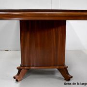 Table rectangulaire en acajou massif et plaqué 1930/1940