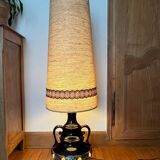 Large vintage 70s ceramic lamp – 1.20m